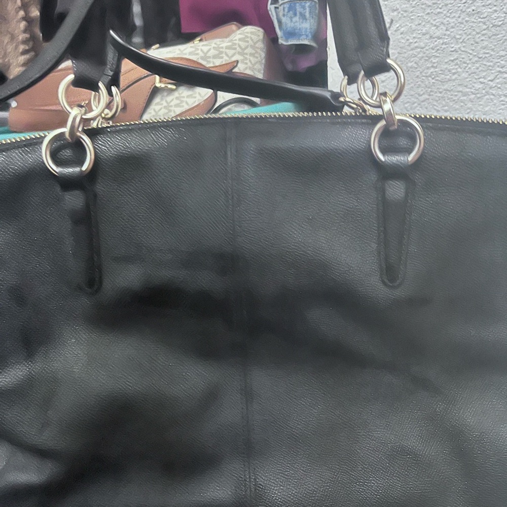 Coach Black Leather Satchel - Picture 3 of 7